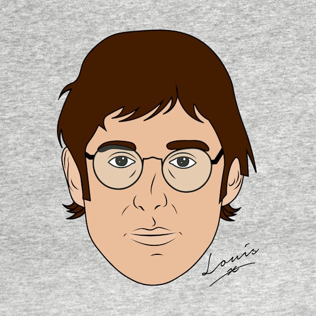 Louis Theroux Caricature Face by Rebus28